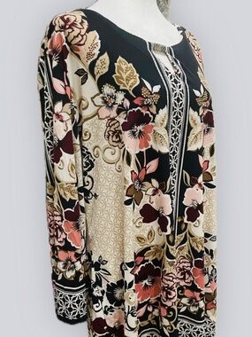 JM Collection Floral Print Tunic